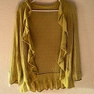 Light Mustard yellow cardigan sz am/med